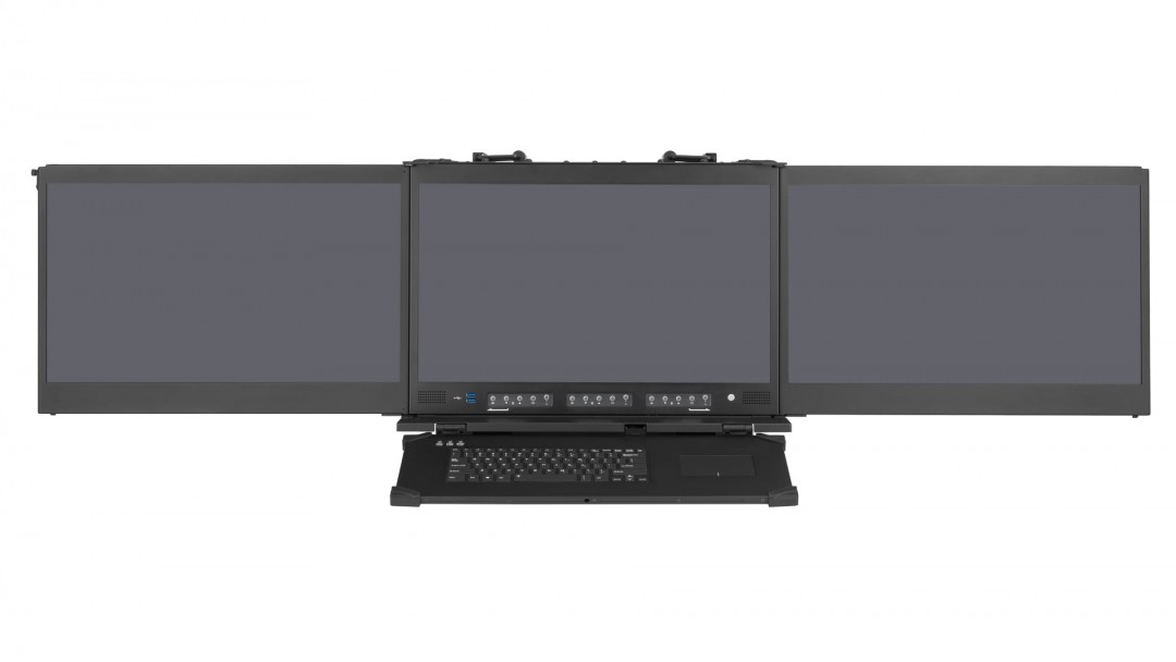 23.8寸3屏便携工控机、移动服务器XJ-MEGAPAC-L3R0A1E