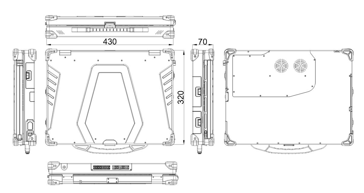 17.3寸双屏加固笔记本NB-S17W-L2、便携工控机、移动服务器