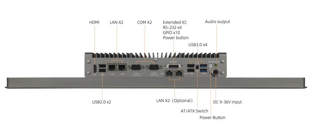 23.8寸嵌入式电阻工业平板电脑PPC-2308E-R0AEF