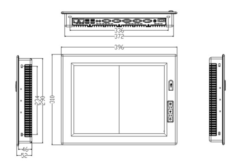 15.6寸嵌入式电阻工业平板电脑PPC-3150-525BF