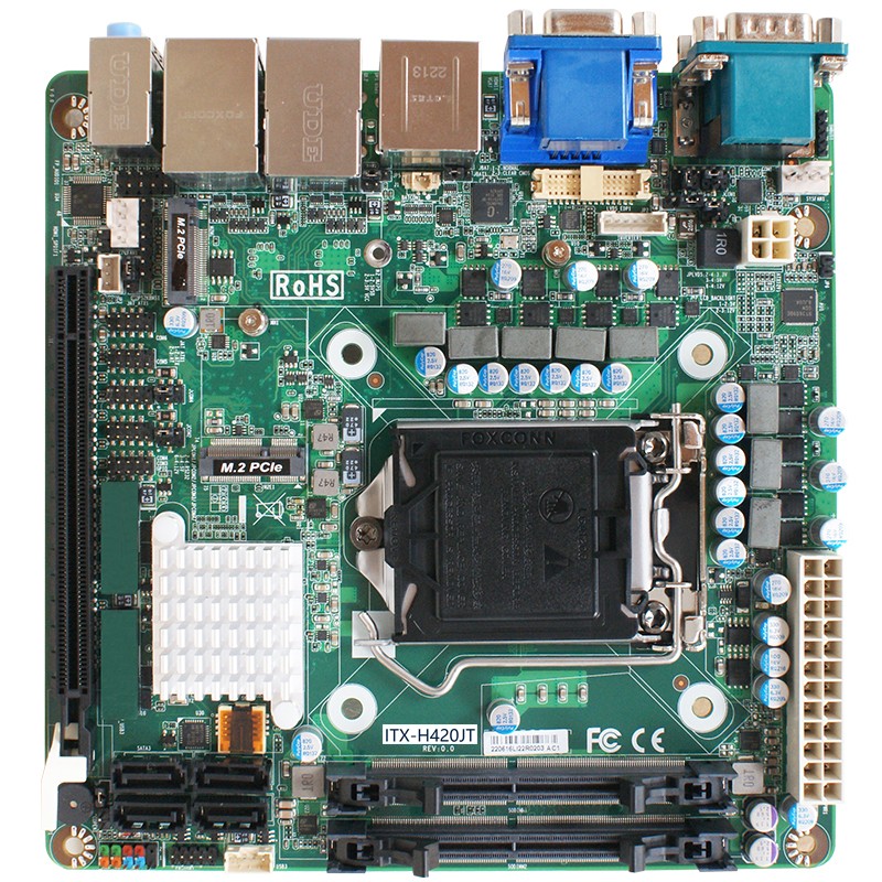 H420芯片组Mini-ITX嵌入式工控主板ITX-H420JT