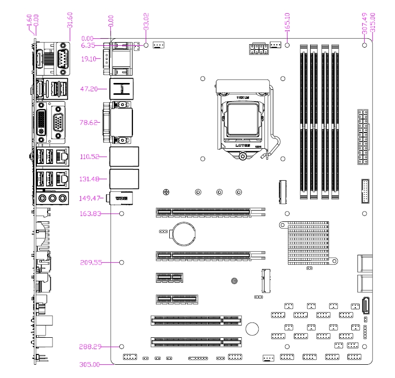 H810芯片组ATX嵌入式工控主板IAMB-H810JT