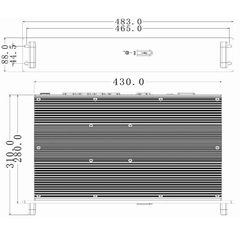 19英寸2U上架无风扇工控机IPC-2110