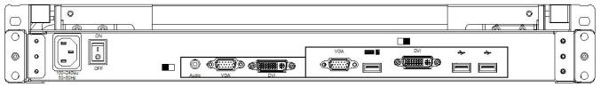 17.3寸单路双屏19英寸上架工业显示器KVM-1703T2