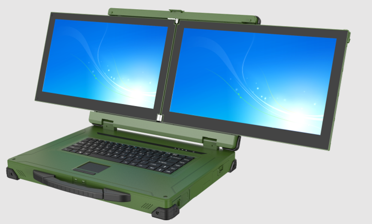 17.3寸双屏加固笔记本NB-S17W-L2、便携工控机、移动服务器