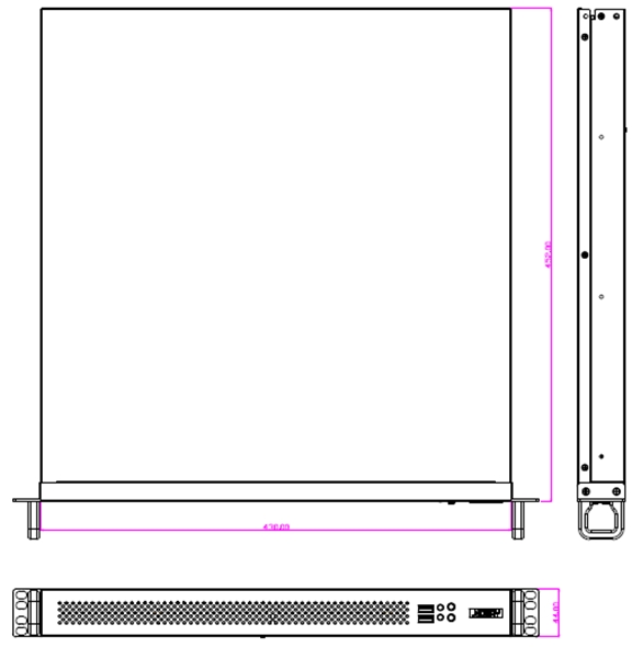 19英寸1U上架工控机Q370芯工业计算机IPC-105JT-Q370