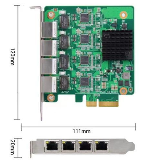 4口i210网卡图形采集卡PCIE-8024