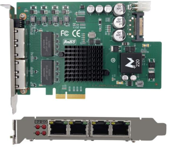 4口千兆POE图形采集卡PCIE-8654